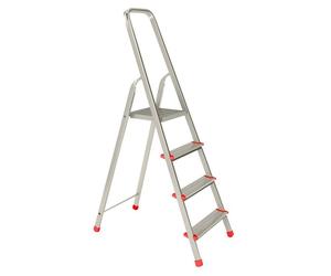 Escabeau simple en aluminium, 4 marches, hauteur 137 cm - ALVE Eurostyl