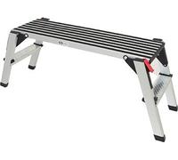 Escabeau / tabouret de travail en aluminium, pliable, avec surface antidérapante. Dimensions : 1 m x 30 cm. Hauteur 48 cm.