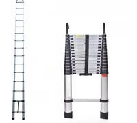 Escabeau télescopique aluminium Glorino - Echelle pliante avec pieds antidérapants - Echelle de rallonge multifonctionnelle - Echelle droite pour grenier - 5 m