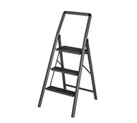 Escabeau pliable en aluminium Compact 3 marches gris foncé