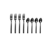 Escade Satiné - Lot de 4 cuillères moka et 4 fourchettes à gâteau