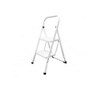 Escalera Domestica Acero 2 Peldaños, Escalerilla Blanca
