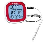 Escali DHR1-R Thermomètre numérique à écran tactile avec sonde en acier inoxydable et minuterie, Rouge