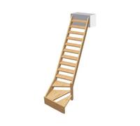 Escalier 1/4 tournant droit bois Normandie l.80 cm 13 marches sapin
