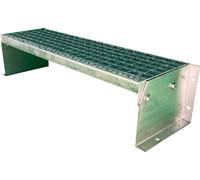 escalier 1 marche Modèle 1 indépendant Galvanisé Escalier acier Largeur 140 cm Hauteur 20 cm Sans rampe