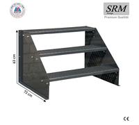 escalier 3 marches modèle 1 autoportant complet Anthracite Escalier acier Largeur 70 cm Hauteur 63 cm sans rampe
