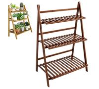 Escalier à Fleurs,Support Pliable Pour Pot Fleurs,éTagèRe Plantes Bambou | PréSentoir Pots,éChelle Jardin IntéRieure ExtéRieure,Support Bois Naturel,Pour Balcon,Terrasse,Porche,Rangement