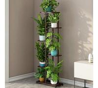 Escalier à fleurs, support pour plantes intérieur extérieur, étagère à fleurs en métal 6 niveaux 7 pots, étagère à plantes d'angle pour balcon de jardin de terrasse, 41 x 22 x 108 cm, doré Design élég