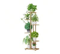 Escalier à fleurs, support pour plantes intérieur extérieur, étagère à fleurs en métal 6 niveaux 7 pots, étagère à plantes d'angle pour balcon de jardin de terrasse, 41 x 22 x 108 cm, doré Design élég