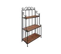Etagère pour plantes mosaïque 3 niveaux - marron terracotta
