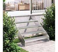 vidaXL Marche d'escalier en caillebotis antidérapante 90x24x7 cm acier galvanisé