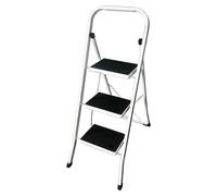 Escalier escamotable - 3 marches - Pliable - Marches antidérapantes - Acier - Noir - Pour usage domestique