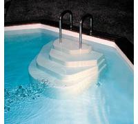 Escalier piscine ATHENA Hauteur = 1.20 m + Bandes auto agrippantes
