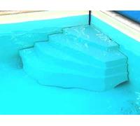 Escalier piscine Cybele Hauteur = 1.20 m + Bandes auto agrippantes