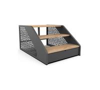 Escalier pour Spa Poolex Bois - Robuste et stable, installation facile, compatible avec la plupart des spas