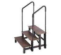 Escalier pour spas SucceBuy, avec mains courantes, 3 marches, largeur de 82 cm, adapté aux piscines hors sol, aux piscines gonflables, aux camping-cars, aux terrasses et aux quais, avec marches antidé