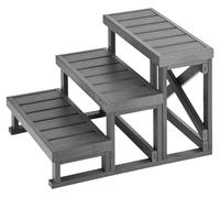 Escalier SucceBuy à 3 marches, idéal pour les spas, les camping-cars et les piscines, avec des marches de 70 cm de largeur, parfait pour les terrasses et les jardins. Surface antidérapante, capacité d