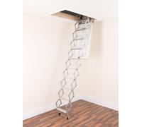 Escaliers escamotables pour combles, modèle Alufix, à 9 marches, pliables en accordéon