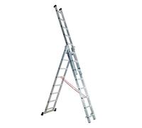 ESCALUX Echelle transformable semi-professionnelle 3x8 barreaux
