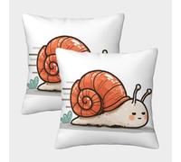 Escargot Housse Coussin Lot De 2 Art Taie d'oreiller DécoRaton ives Taies d'oreiller CanSinge Luxe pour Siège Maison 40x40cm