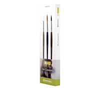 Escoda | Aquarelle | Ensemble d'artiste Ale Casanova | Taille 8,10,14 | 3 pinceaux | Toray-RMix (90% Toray doré-10% Sable Rouge) + Toray Blanc + synthétique Kolinsky | Pointe Ronde | Portraits + Art
