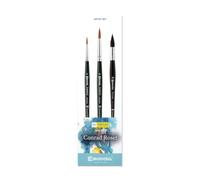 ESCODA Set 3 Pinceaux Aquarelle - N.4,8 Round Pointu N.10 Mop Fibres Synthétiques Conrad Roset Series Barroco Ultimo Brosses Professionnelles Faits à la Main à Barcelone.