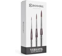 ESCODA Set 3 Pinceaux Aquarelle - Versatil Set Voyage Professionnel Fibres Synthétiques Fabriqué à la Main à Barcelone