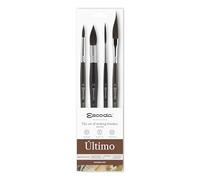 Escoda Último Lot de 4 pinceaux Aquarelle Professionnels Motif écureuil synthétique