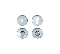 Escutcheons ronds CADAP - Paire, finition chromé mat, laiton