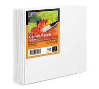 ESENG® Lot de 12 toiles à Peindre - 20x20 cm｜8x8 pouce - 100% coton sans Acide, Canvas, Panneaux de Peinture sur Toile, Pour acrylique, huile, tempera et gouache