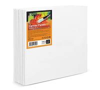 ESENG® Lot de 12 Toiles à Peindre - 30x30 cm | 12x12 pouce - 100% coton sans Acide, Canvas, Panneaux de Peinture sur Toile, Pour acrylique, huile, tempera et gouache
