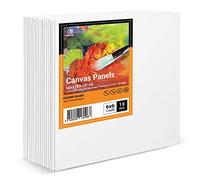 ESENG® Lot de 18 toiles à Peindre - 15x15 cm｜6x6 pouce - 100% coton sans Acide, Canvas, Panneaux de Peinture sur Toile, Pour acrylique, huile, tempera et gouache