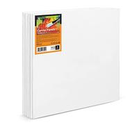 ESENG® Lot de 8 toiles à Peindre - 40x40 cm | 16x16 pouce - 100% coton sans Acide, Canvas, Panneaux de Peinture sur Toile, Pour acrylique, huile, tempera et gouache