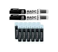 ESENG® Marqueur pour tableau blanc Magic WM-218 (12 cartouches + 2 marqueurs, noir)
