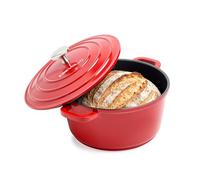 ESEVOLO Cocotte Fonte Induction 24cm Faitout Rond 4,5L en Fonte d’Aluminium