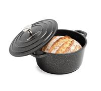 ESEVOLO Cocotte Fonte Induction 24cm Faitout Rond 4,5L en Fonte d’Aluminium