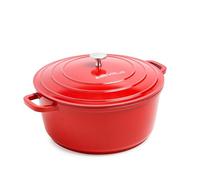 ESEVOLO Cocotte Fonte Induction 28cm Faitout Rond 6,3L en Fonte d’Aluminium