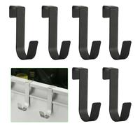 Esforzarse 6 Pièces Crochet pour Radiateur Salle de Bain - Plastique, Seche Serviette - pour Tous les Radiateurs Standards - Noir