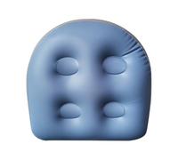 ESHDGFYB 2 Tapis de siège de Spa Gonflable avec Ventouse, Bain à remous, Coussin d'injection d'eau Douce, Oreiller for Accessoires de Salle de Bain(Blue)