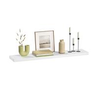 eSituro Étagère Murale, Étagère Flottante,Blanc,110x22.9x3.8cm, MDF 1er | avec Support Invisible, pour Chambre, Salon, Bureau, Cuisine