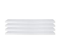 eSituro Étagère Murale, Étagère Flottante,Blanc,120x22.9x3.8cm, MDF 4er | avec Support Invisible, pour Chambre, Salon, Bureau, Cuisine