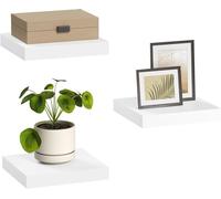 eSituro Étagère Murale, Étagère Flottante,Blanc,25x22.9x3.8cm, MDF 3er | avec Support Invisible, pour Chambre, Salon, Bureau, Cuisine