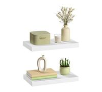 eSituro Étagère Murale, Étagère Flottante,Blanc,40x22.9x3.8cm, MDF 2er | avec Support Invisible, pour Chambre, Salon, Bureau, Cuisine