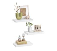 eSituro Étagère Murale, Étagère Flottante,Blanc,40x22.9x3.8cm, MDF 3er | avec Support Invisible, pour Chambre, Salon, Bureau, Cuisine