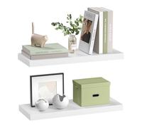 eSituro Étagère Murale, Étagère Flottante,Blanc,60x22.9x3.8cm, MDF 2er | avec Support Invisible, pour Chambre, Salon, Bureau, Cuisine