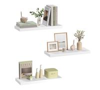 eSituro Étagère Murale, Étagère Flottante,Blanc,60x22.9x3.8cm, MDF 3er | avec Support Invisible, pour Chambre, Salon, Bureau, Cuisine