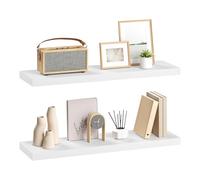 eSituro Étagère Murale, Étagère Flottante,Blanc,70x22.9x3.8cm, MDF 2er | avec Support Invisible, pour Chambre, Salon, Bureau, Cuisine