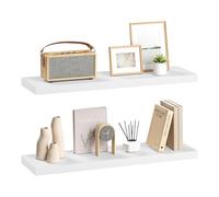 eSituro Étagère Murale, Étagère Flottante,Blanc,80x22.9x3.8cm, MDF 2er | avec Support Invisible, pour Chambre, Salon, Bureau, Cuisine