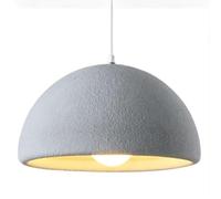 ESIYUVO Suspension Minimaliste En Forme De Dôme, Lampe Suspendue Rétro En Demi-cercle, Luminaire En Polystyrène Haute Densité, Douille E27, Idéal Pour Îlot De Cuisine, Entrée, Bar,Coin D'appartement