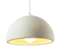 ESIYUVO Suspension Minimaliste En Forme De Dôme, Lampe Suspendue Rétro En Demi-cercle, Luminaire En Polystyrène Haute Densité, Douille E27, Idéal Pour Îlot De Cuisine, Entrée, Bar,Coin D'appartement